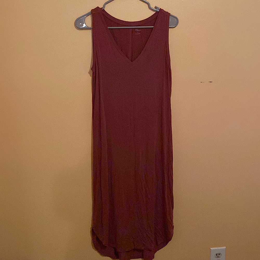 Daily Ritual Dust Pink tank top dress midi